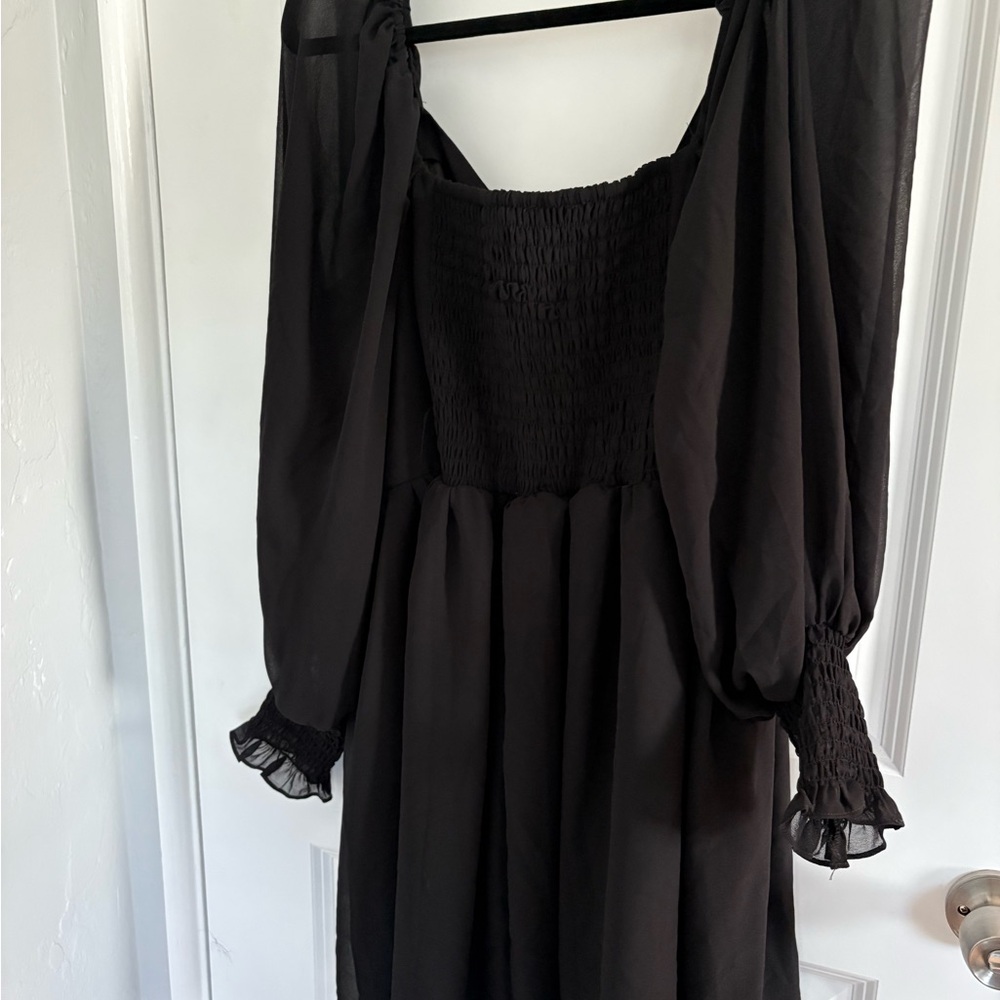 Eloquii Black Long Sleeve Dress - Picture 2 of 7